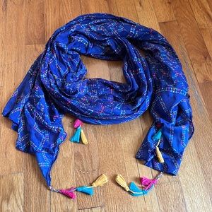 Target Lightweight Geometric Print Tasseled Scarf